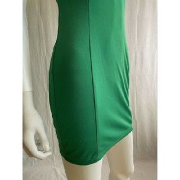 Women's Dress Mini Party Cocktail Green Round Neck - Picture 6 of 11